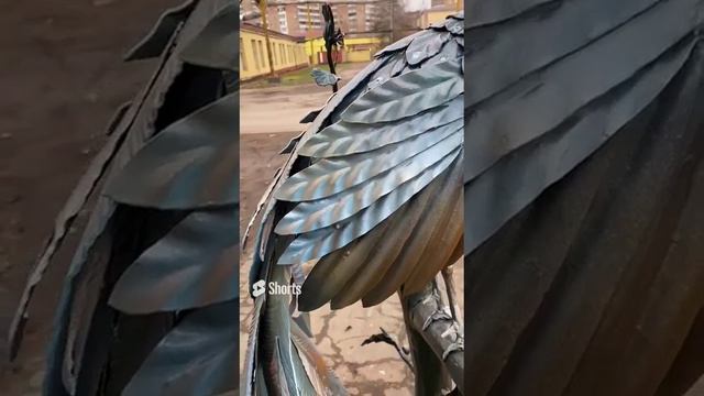 Кованый павлин , украшение дома , притяжение . Жарптица кованая