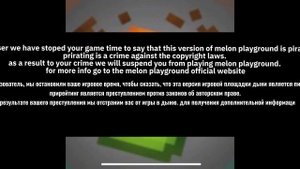 Melon playground anti pirating screen (Fake)