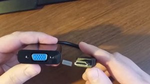 обзор Адаптера с HDMI на VGA  без aux за 220 р или как подключить старый моник. к новым видеокартам