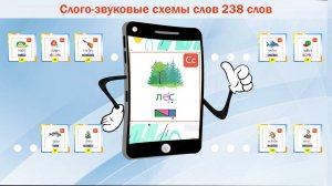 Схема слова Лес . Приложение Android на смартфон "1 Класс. Схемы слов" (238 слов)