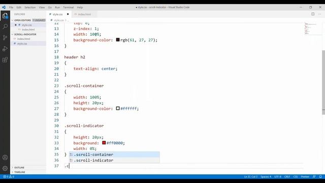 Scroll Down Indicator using HTML | CSS || Website Design Tutorials ||
