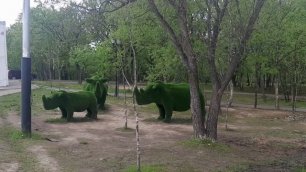 Парк топиарных скульптур в Хабаровске. Парк Северный Хабаровск