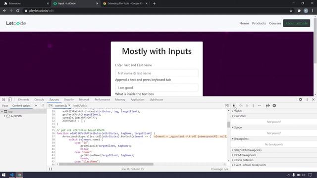 Build XPath Form Selected Node | Chrome Extension Development | XPath Selenium | LetCode