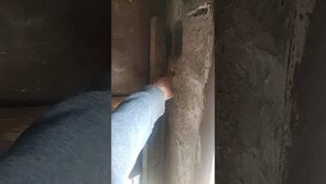 Смотровая яма в гараже , опалубка из шифера и новая стена .
