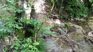 Монахова пещера и водопад в Гуамском ущелье