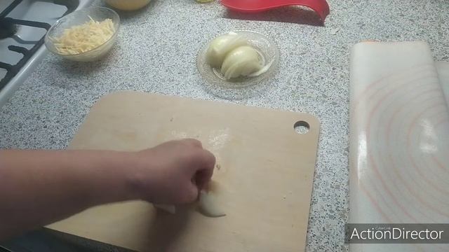 Фокачча-итальянская лепешка с луком.
