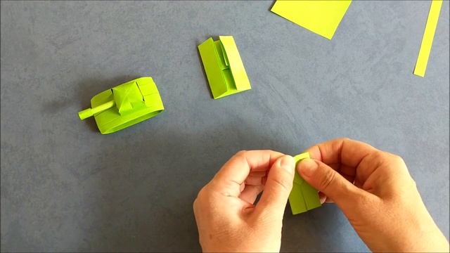 Танк из бумаги оригами.  Поделка на 23 февраля или 9 мая. How to make a tank out of paper