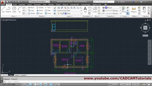 AutoCAD House Elevation Tutorial