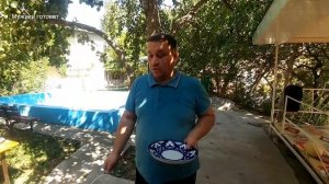 Казан кабоб. Мужики готовят.