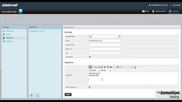 How To Create A HTML Signature In The Roundcube Webmail Client