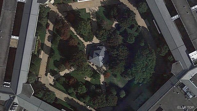 Пентагон. Точное наведение со спутника. Вашингтон. США.