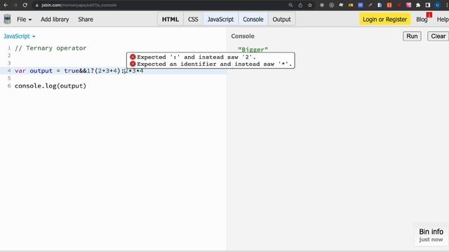 Ternary Operators In Java Script | Complete Java Script Tutorial | #10