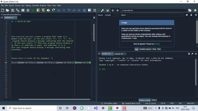 Python Exercise Tutorial Series | Exercise 22