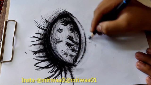 horror eyes | charcoal sketch | mit waghela смотреть онлайн