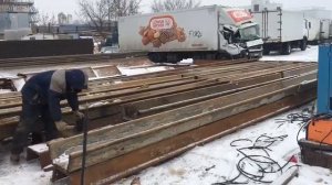 Стыкуем шпунт Ларсена Л5-УМ на складе Экоторг М в Москве