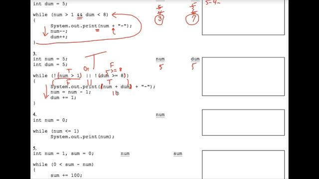 Java While Loop Worksheet #2 смотреть онлайн
