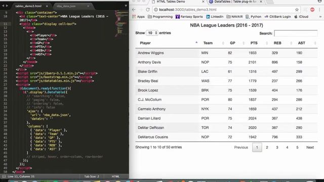 HTML Tables Tutorial: DataTables (Part 3/3)