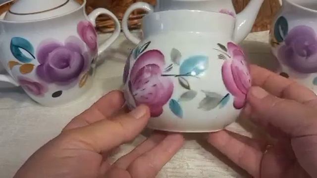 Пополнение коллекции винтажной посуды . смотреть онлайн