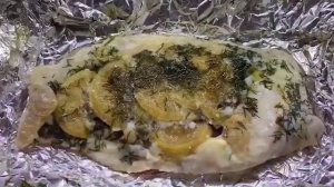 ФИЛЕ ПАНГАСИУСА В ФОЛЬГЕ. Процесс приготовления в духовке.