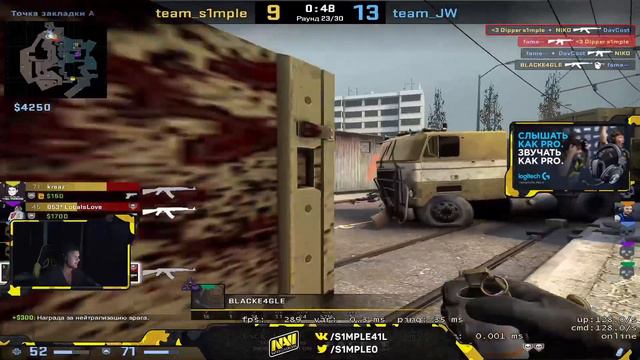 S1MPLE ПОКАЗАЛ ЧИТЕРСКИЙ БУСТ НА OVERPASS! СИМПЛ РАЗВАЛИВАЕТ FPL (CS:GO)