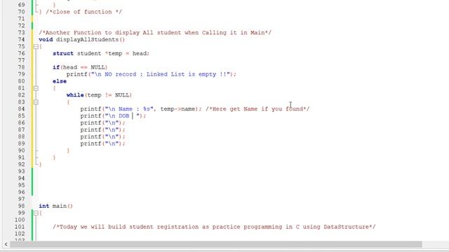 Student Registration Project | C  Programming Language.