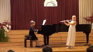 J.B.Vanhal- Sonata in G major for flute and piano 2nd and 3rd mvt. Lelde Pucite (9), Eliza Pelna (9