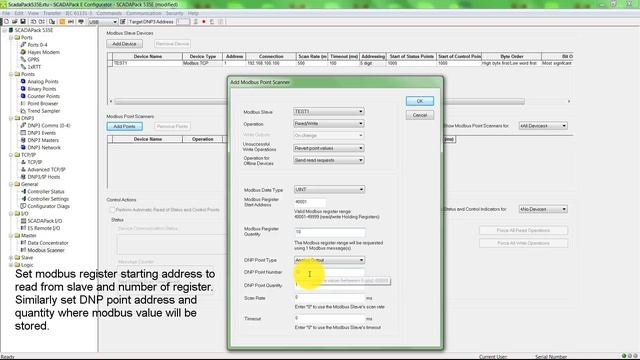 How to configure modbus TCP device IOscanning in SCADAPACK535E RTU ? смотреть онлайн