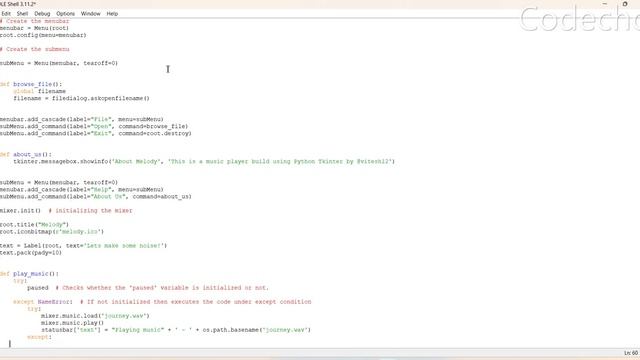 Python Music Player Part 14   Grid Layout Manager and Frames in Tkinter