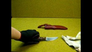 Шкуросъёмный нож из клапана