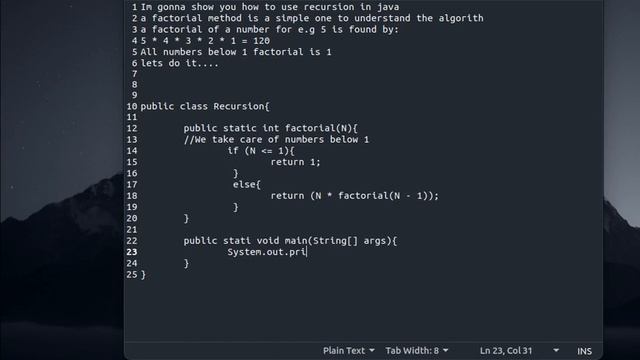 Recursion in Java