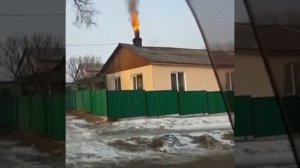 Горение накопившейся сажы в дымоходе