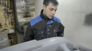 Красим бампер металликом. Горим. Покрытие лаком