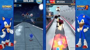 Sonic Dash vs Sonic Dash 2 Sonic Boom: Sonic Comparison [60fps]
