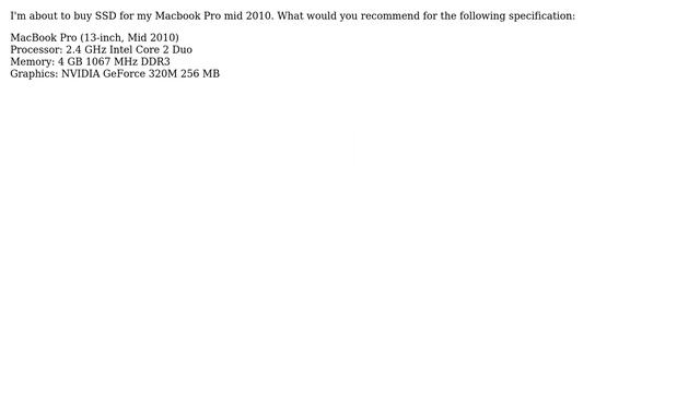 Apple: What kind of SSD is compatible for MacBook Pro (13-inch, Mid 2010)? смотреть онлайн