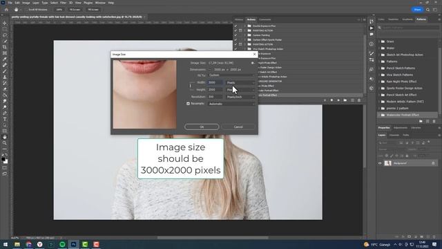 Photoshop Watercolor Portrait Action смотреть онлайн