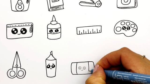 DIY Делаем Наклейки Милая Канцелярия своими руками Без Клея | Рисунки Юльки diy наклейки
