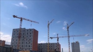 Башенный кран КБ 515 POTAIN LIEBHERR. Танцы кранов #2. Tower crane