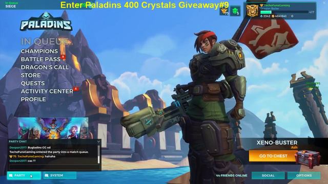 Paladins 1.5 Ranked Live Stream # 3 ( 400 Crystals Giveaway #9) смотреть онлайн