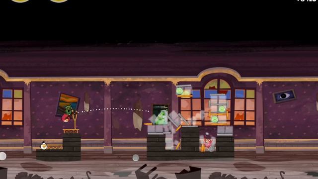 Angry Birds Seasons - Season 3 - Haunted Hogs 2-1 Three star Walkthrough смотреть онлайн