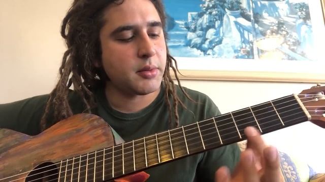 Beginner Spanish guitar song lesson. Very easy and sounds cool! смотреть онлайн