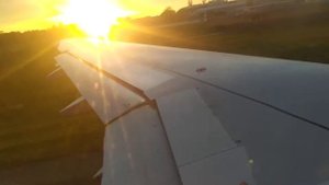 Взлет самолета Airbus A320, аэропорт Рим(Чампино)