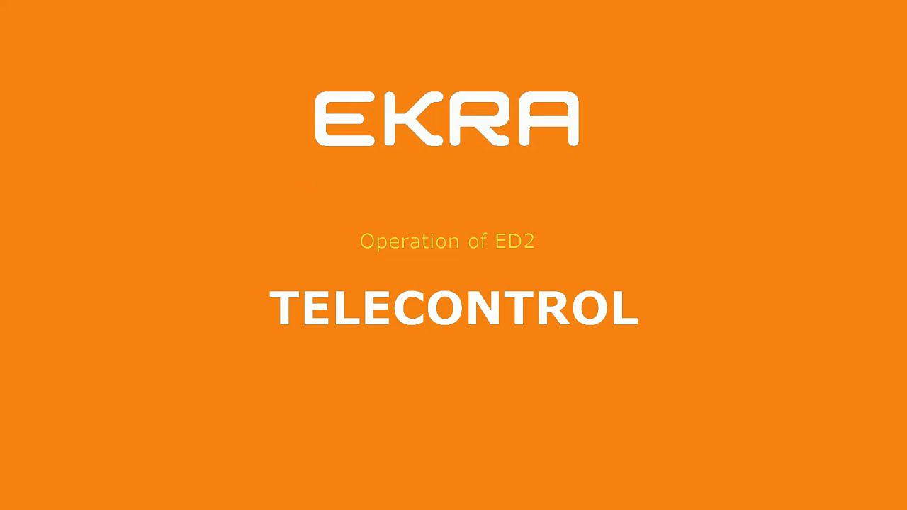 EKRA ED2. Operation 6. Telecontrol