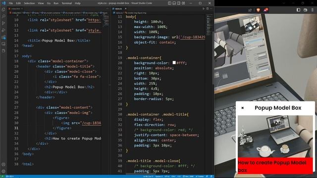 Responsive Popup Model Box Using HTML, CSS & JavaScript | @zonetocode9552