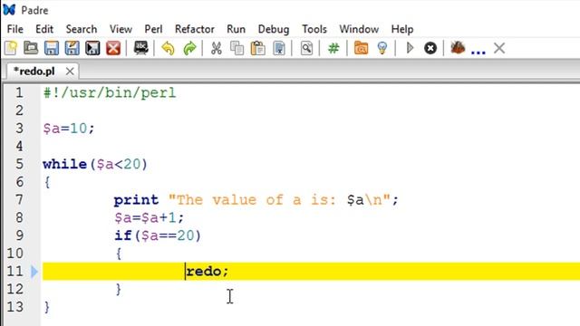 Perl Tutorial - 33: Redo Statement смотреть онлайн