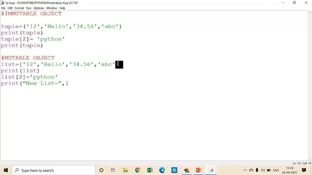 LECTURE 6- PYTHON MUTABLE VS IMMUTABLE DATA TYPES | PYTHON FOR BEGINNER | LIST SLICING