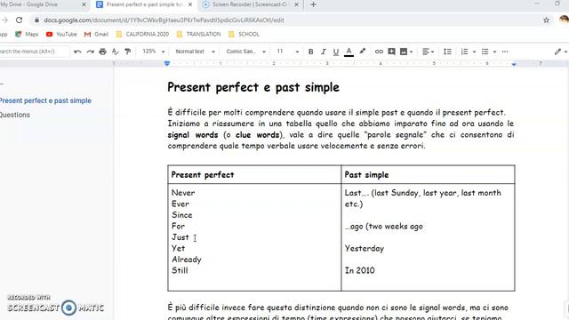 Present Perfect & Past Simple Tutorial: Signal Words смотреть онлайн