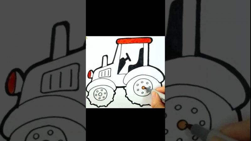 Drawing a tractor  #draw #picture #drawing #drawpicture#shorts