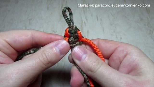 Браслет из паракорда «Скрутившаяся кобра».