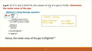 Finding molar mass by IDG & CGL