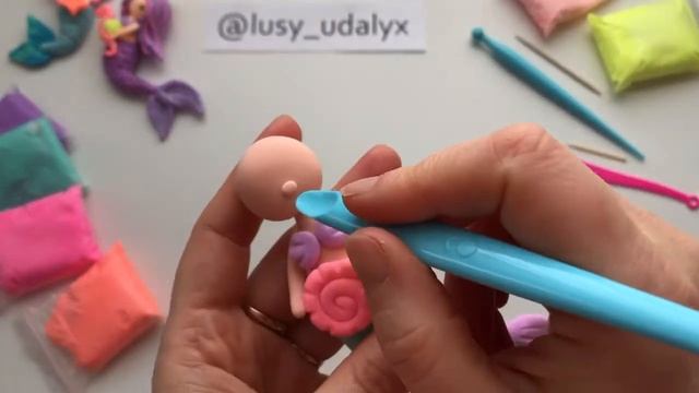 Лепка. Лепим «Русалочку». Поделки из пластилины. смотреть онлайн